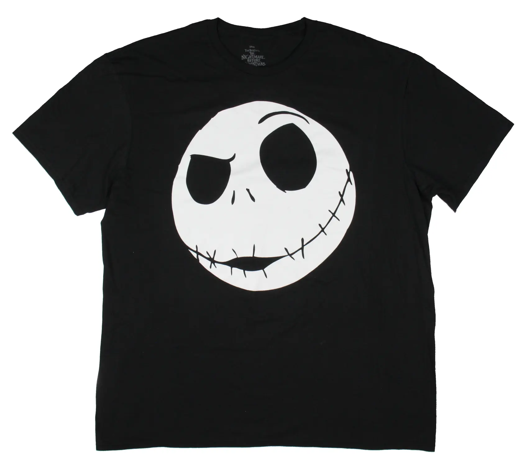 Disney Men's The Nightmare Before Christmas Jack Skellington Face Shirt Tee T-Shirt Crewneck