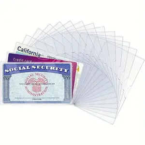 10pcs Card Cover Set, Soft, Durable & Transparent Design, Ideal for Multiple Uses, Social Security, Medicare, Credit Cards, Driver’s License Protection