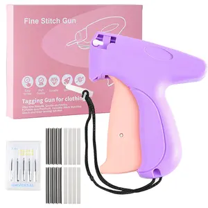 Handheld Stitching Tool, 1 Set Quick Clothing Fixer, Tagging Gun, Micro Sewing Kit with 6 Fine Needles & 2000 Mini Fasteners