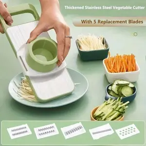 Modern manual vegetable slicer, grater, stainless steel vegetable slicer, potato slicer, garlic carrot slicer, chopper, practical household kitchen tool