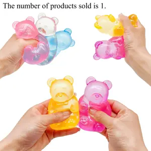 Soft Teddy Bear Maltose Squeeze Toy, Soft Squishy Silicone, Slow Rebound Plastic Hand Feel, Stress Relieving Accessory, Children Adult Sensory Stress Relief, Model Xinghao Nst