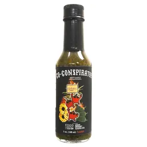 Co-Conspirator Hot Sauce - Fire Roasted Jalapeno & Grilled Pineapple with Chiltepin Meals Flavor 5 oz Warm Spicy Dip Marinade