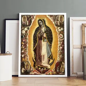 1 Count Wooden Framed Canvas, Poster of the Religious Virgin Mary, Saints and Angels, Modern Art Living Room Bedroom Decoration, Fashion Poster, Hallway Office Mural, Kitchen, Exquisite Home Poster, Ideal Gift, High Definition, Waterproof, Artwork