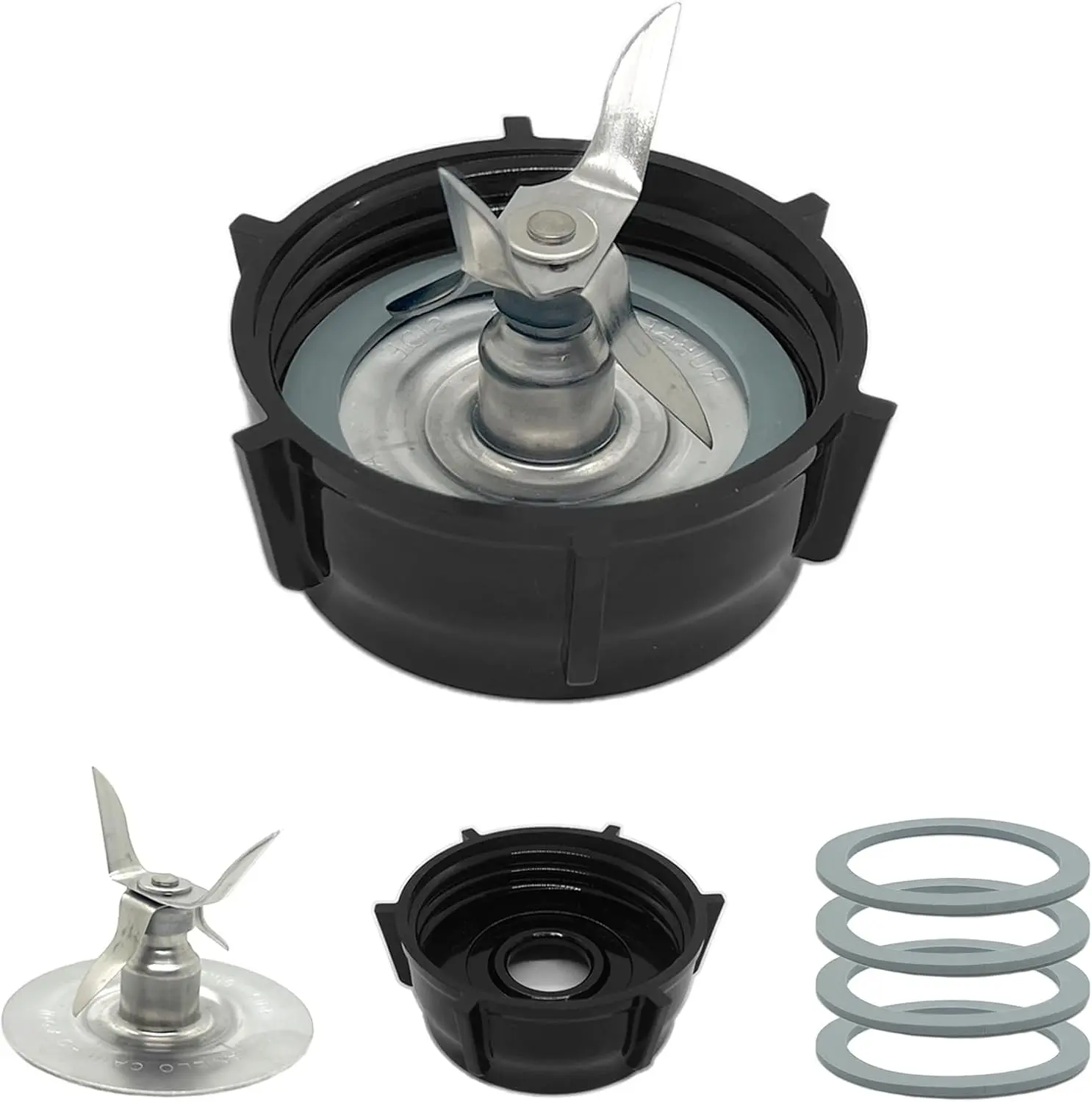 for Oster Blender Replacement  Blender Ice   with Jar Base Cap and Four Rubber O Ring Sealing Ring Gasket, Compatible with Oster Osterizer Blenders Accessories