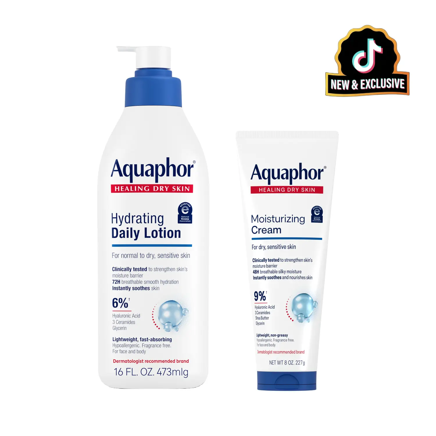 Aquaphor Hydration Bundles | Complete & Head-to-Toe Moisture for Dry, Sensitive Skin