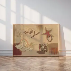 [SALE UP TO 40%] [Unframed] Vintage Collage Poster-Warm Tones Neutral Wall Decor Art Print