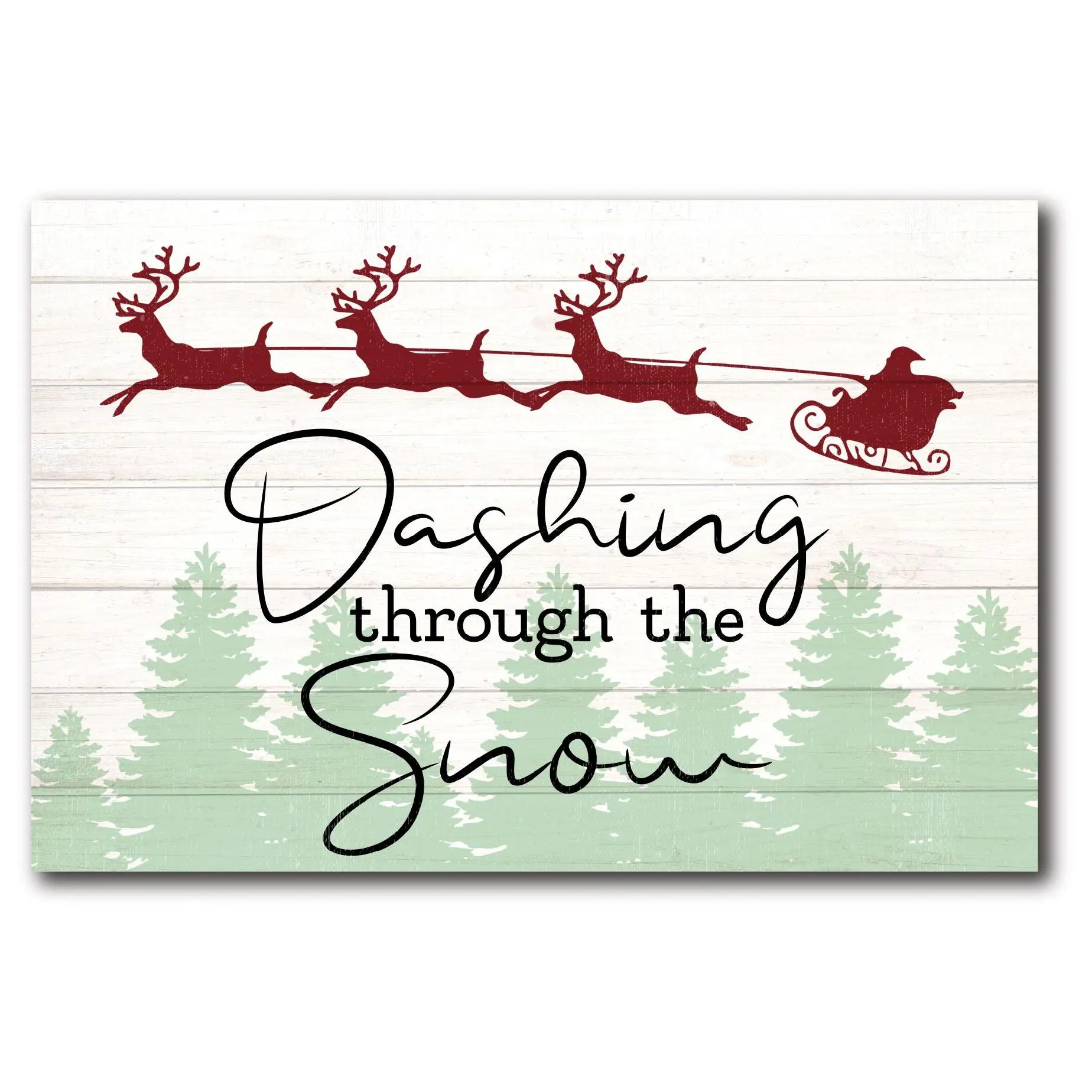 Courtside Market Dashing Through the Snow 12x18  Canvas Art