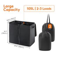 2 Section Black 105L