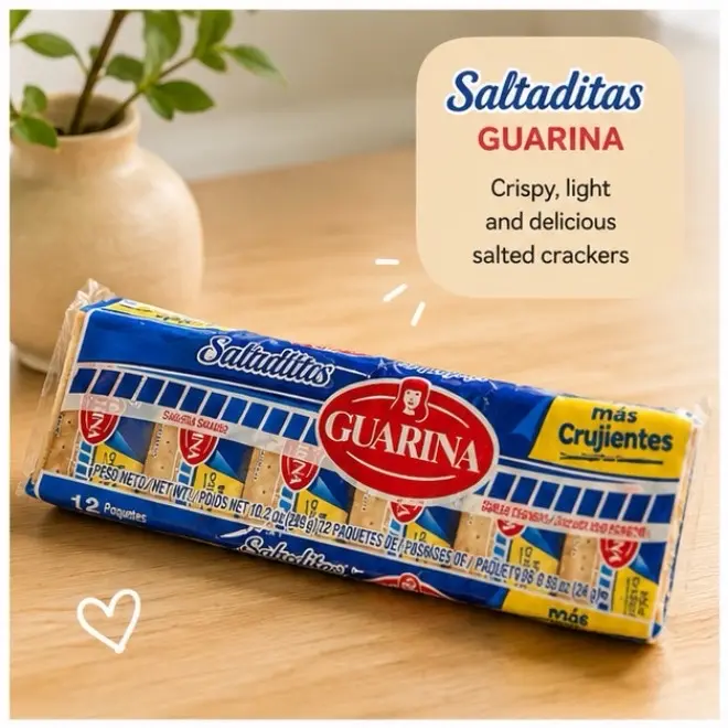 GUARINA Salty Flavor Crackers, Savory Snack for Casual Enjoyment, 1 Pack (12 Count)
