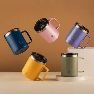 Bluff 12 oz Stainless Steel Mug with Splash-Proof Sliding Lid, BPA & Lead Free