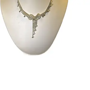 Cascading Bow Rhinostone Evening Necklace Set