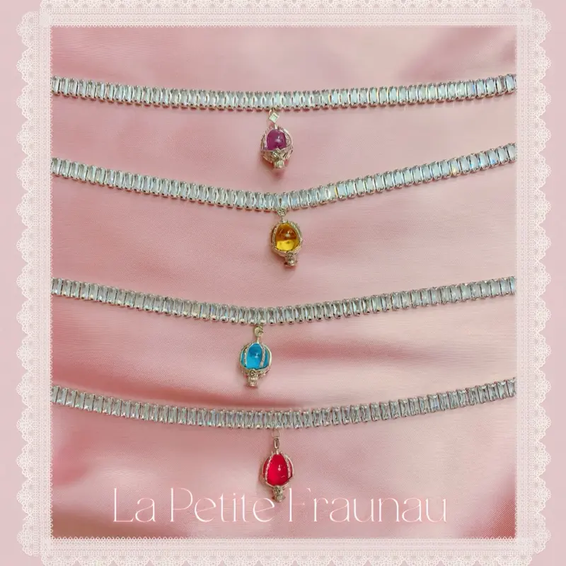 Custom Madoka Magical Girl Handmade Kawaii Romantic Dainty Coquette Anime Manga Jfashion La Petite Fraunau Homura Mami Sayaka Kyoko Tennis Necklace