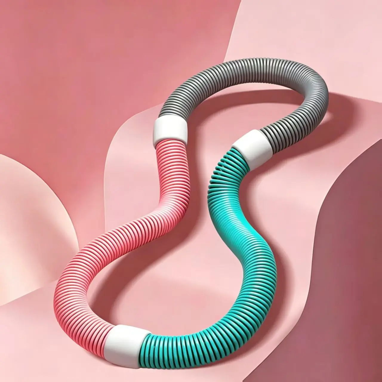 Women's Weighted Fitness Hula Hoop, Colorful Spring Massage Hoop for Waist Workout, Lightweight Exercise Equipment for Home Gym, Beginner Friendly  Training and Active Lifestyle