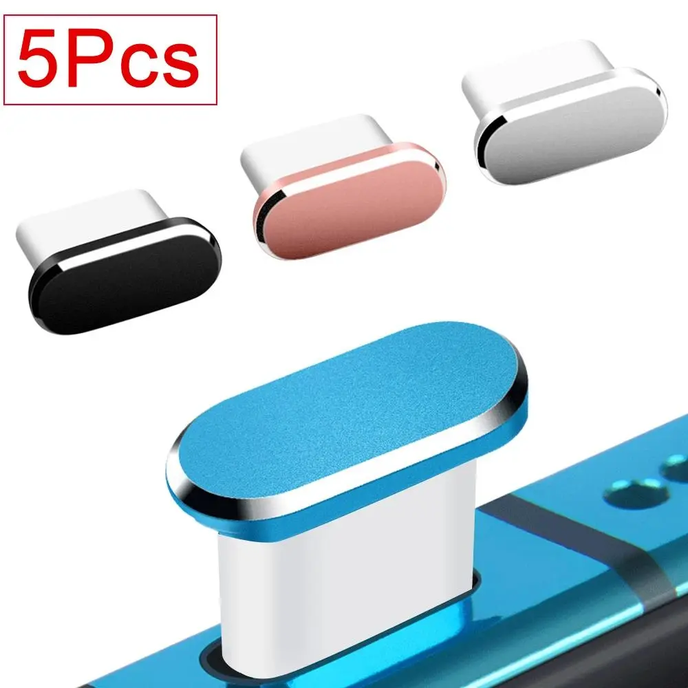 Luxury Metal Dust Plug Charm USB Type C Mobile Phone Charging Port Dustplugs For Xiaomi POCO Redmi Samsung Huawei Dustproof Cover Cell Phone Accessories