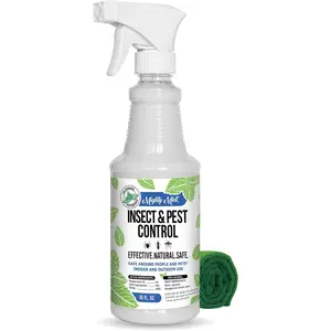 Mighty Mint Peppermint Oil Insect Repellent Spray – Natural Indoor & Outdoor Bug Control for Spiders, Ants, Roaches, and More – Plant-Based, Extra-Strong Formula - 16 oz