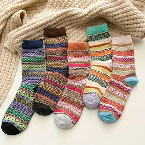 10 pairs Nordic knitted socks for women extra thick warmth winter thermal design ideal for cold days cozy comfortable and stylish
