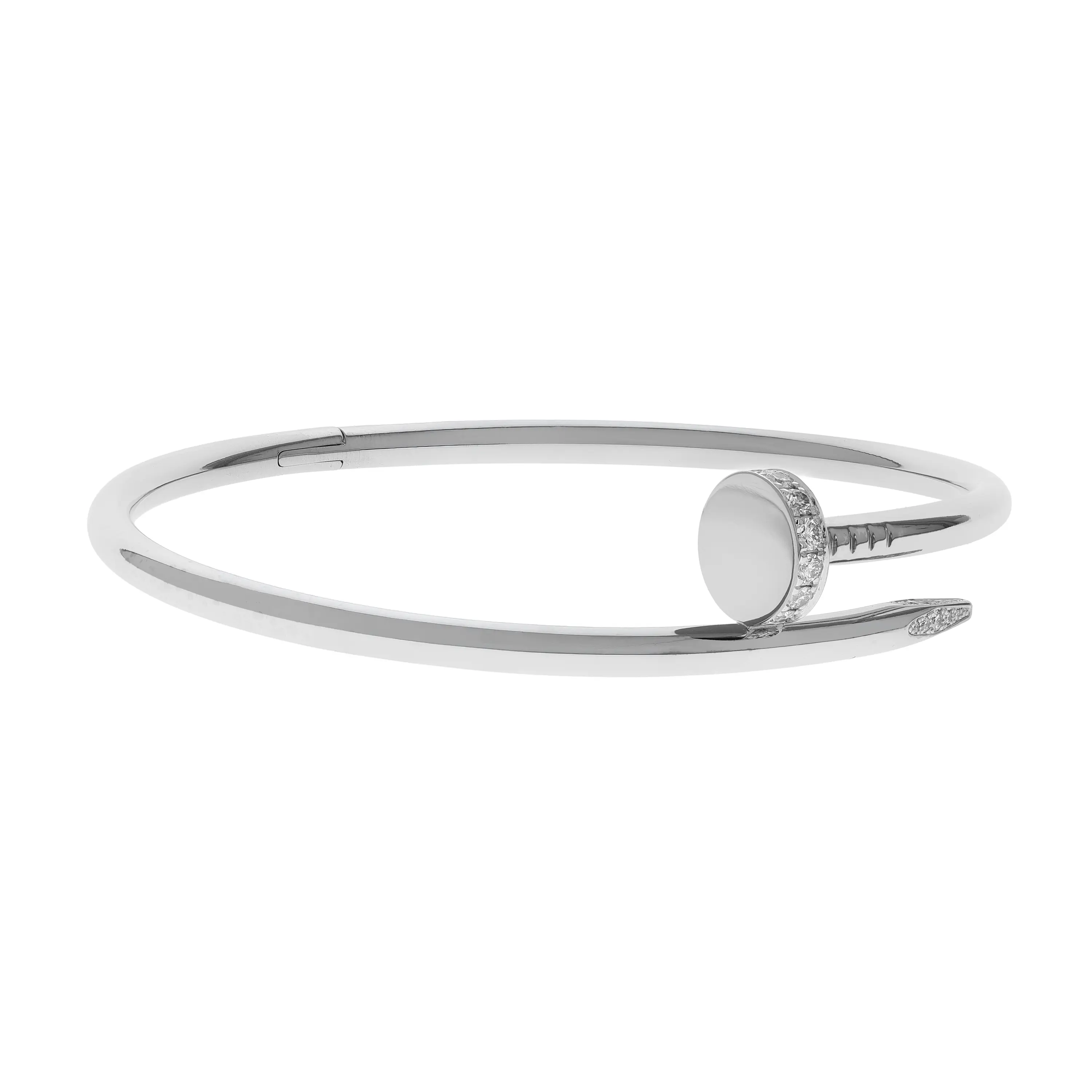 Pre-owned Cartier Juste Un Clou Bangle Bracelet Size 19