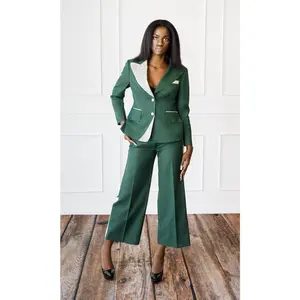 Afeke Lilac Green Single Breasted Decorated Lapel Suit