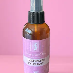 Sweet Soulful Skin Rosewater Exfoliant Face Toner - Natural Ingredients for Radiant & Sensitive Skin Repair - 4 Oz