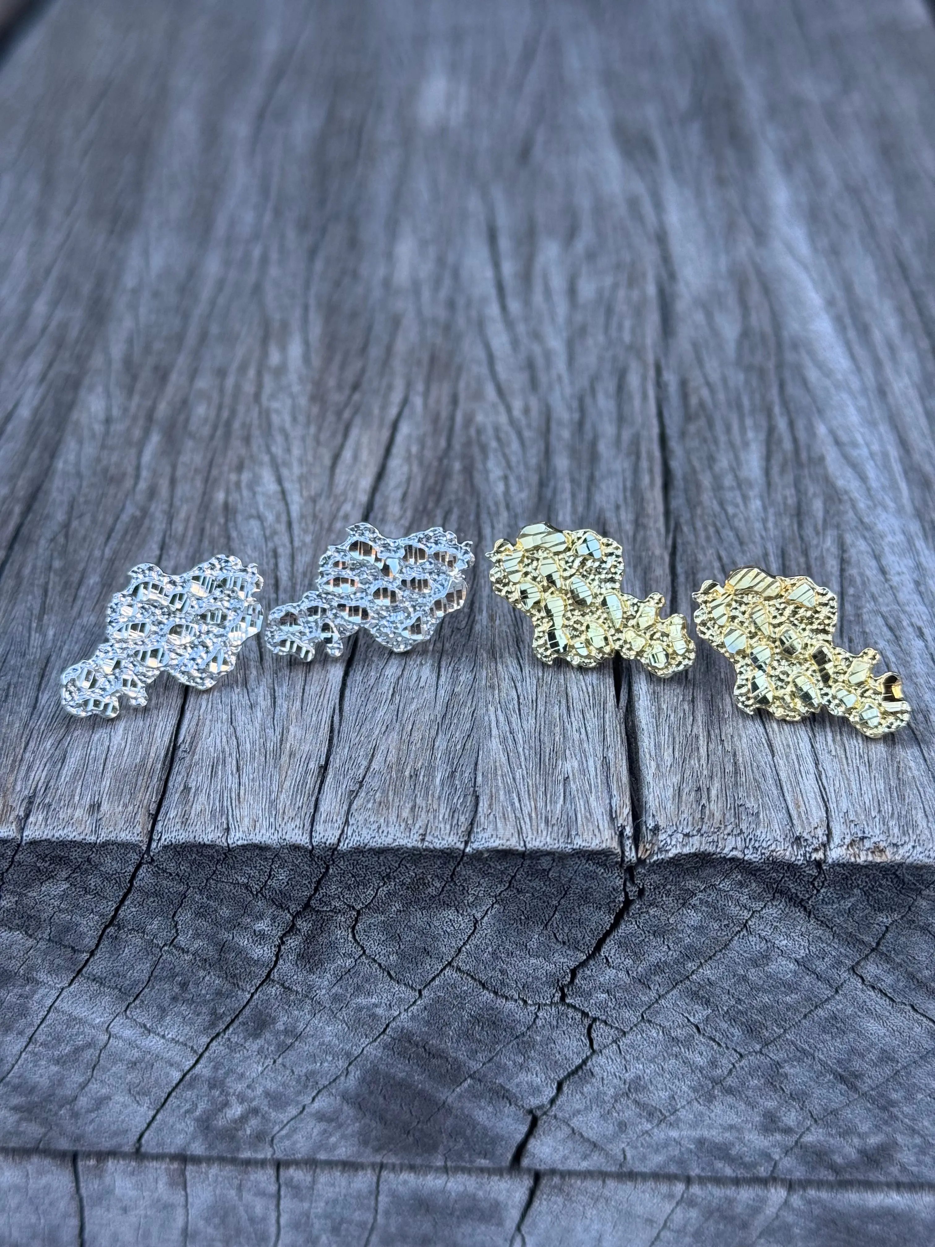 925 Silver Nugget Earrings