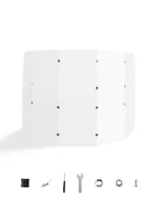 Drum Shield 5-Panel Acrylic Drum Cage, 2 Ft By 5 Ft, Premium Zinc Alloy Hinges, Studio-Grade Sound Isolation, Clear Acrylic Panels, Durable Portable Drum Shield For Practice And Recording, Easy Assembly