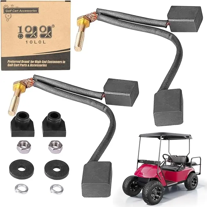 10L0L Golf Cart ADC Motor Brush Kit for Club Car & EZGO TXT 1997-2009 E | Fits Electric golf cart, OEM# 73120G25, 1021862-01, 102845701, 1021871-01, 435-003