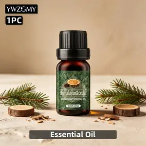 1pc Flat Head Essential Oil, Wooden Scented Oil, 10ML Bottle, for Making Aromatherapy Candles, Diffusers, Humidifiers, Home & Car Air Freshener