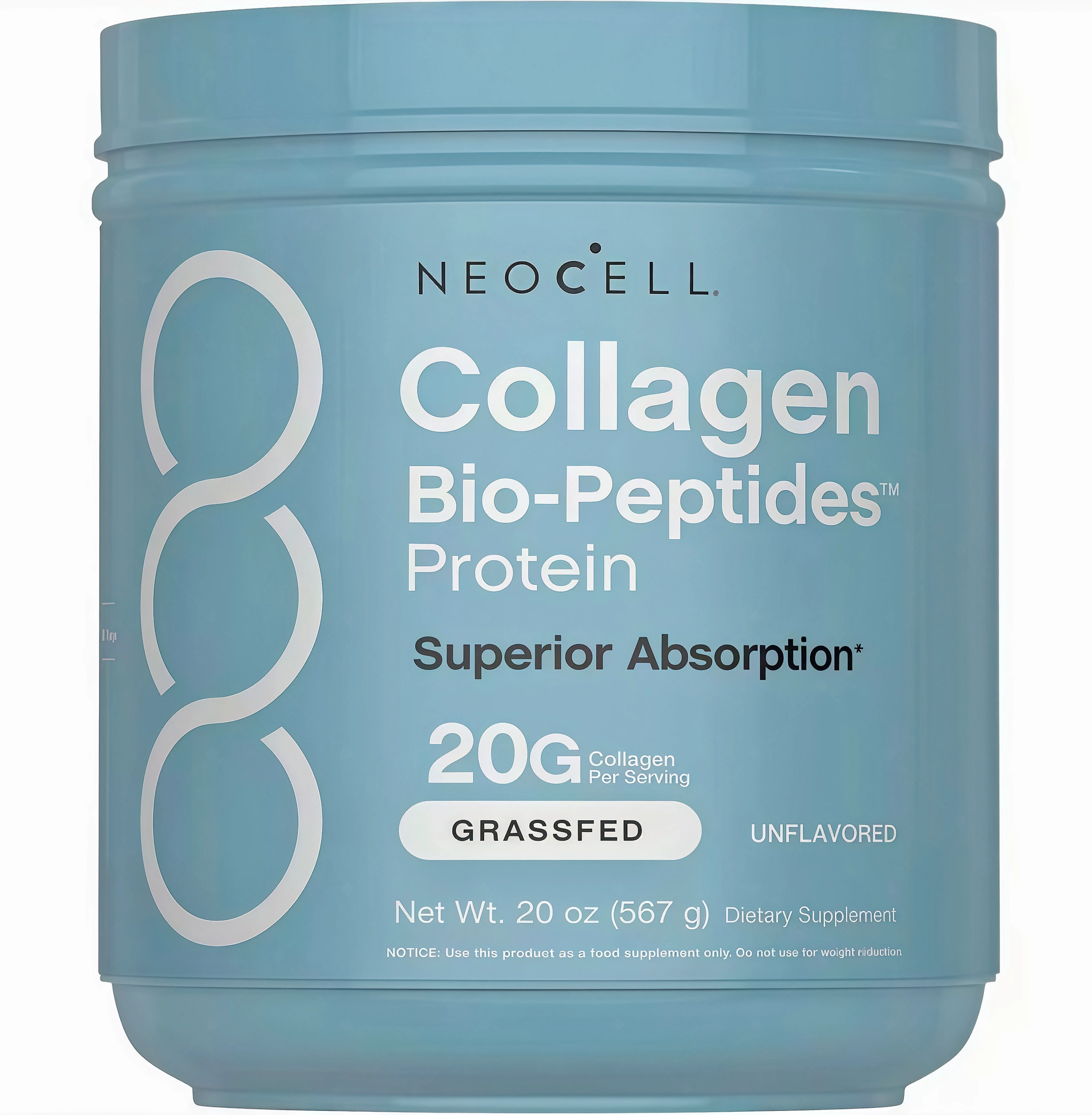 NeoCell Collagen Peptides Powder 20oz - Grassfed Protein Supplement SE- Advanced with 18 Essential Amino Acids