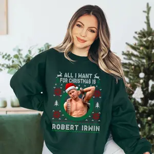 All I Want For Christmas is Robert Irwin Sweatshirt, DWTS Dancing With The Stars Christmas Ugly Christmas Sweaters, Handsome Men Shirt