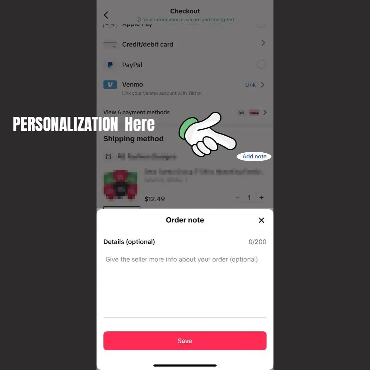 Custom (Please NOTE custom Text in the Checkout)
