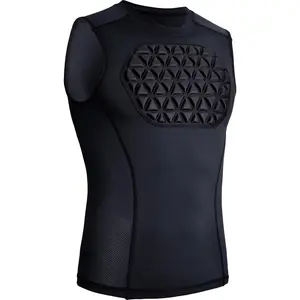 Adult Padded Compression Baseball Chest Protector Shirt Heart Sternum Guard for Softball Football Lacrosse