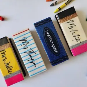 Dry Erase Marker with Designed Eraser - Colorful Design Featuring Mrs. Thompson, Mrs. Julie, and Mr. Thompson