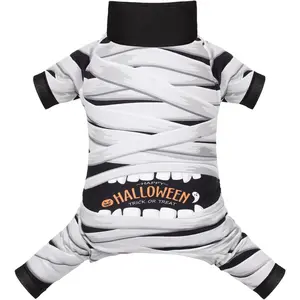 Thermal Dog Halloween Pajamas Turtleneck Christmas Coat Fleece Outfit – Soft, Cozy High Neck Dog Clothes Pet Onesie for Cold Weather, Ideal for Small & Medium Dogs Puppy Pjs Costume GP04S