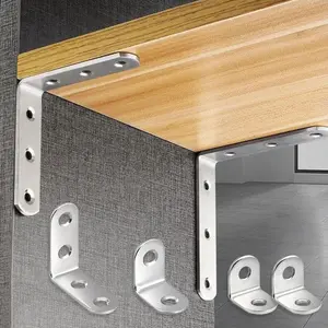 Stainless Steel Corner Bracket, L-shaped Corner Bracket, Right Angle Bracket Suitable for Wooden Furniture Tables, Chairs, Cabinets, Shelves, Beds