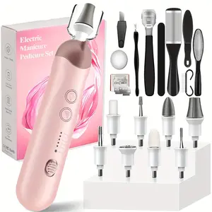 BeautyDAO 18 In 1 Electric Nail File Set, Cordless Rechargeable Professional Manicure Pedicure Kit, 5 Speeds Hand Foot Care Tool For Nail Grind Trim Polish Set You deserve it