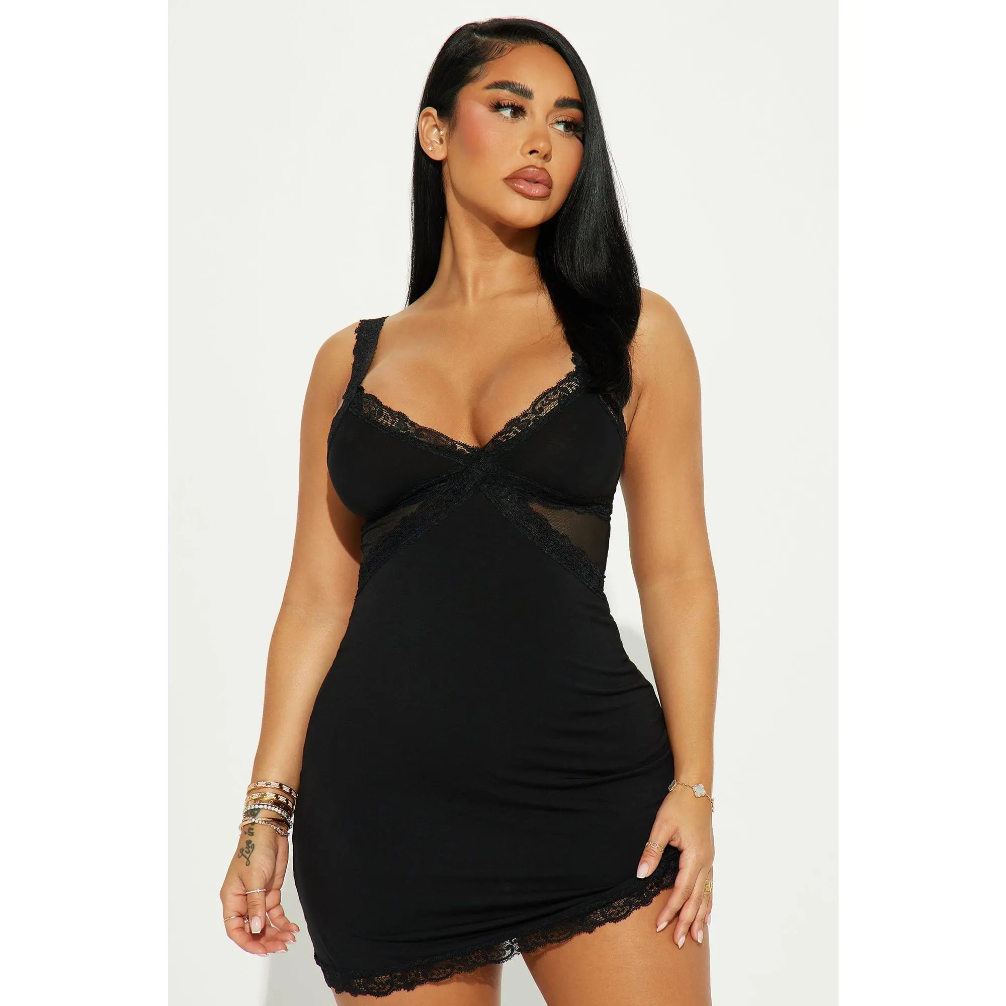 Sultry And Sweet Sleep Cami Dress - Black