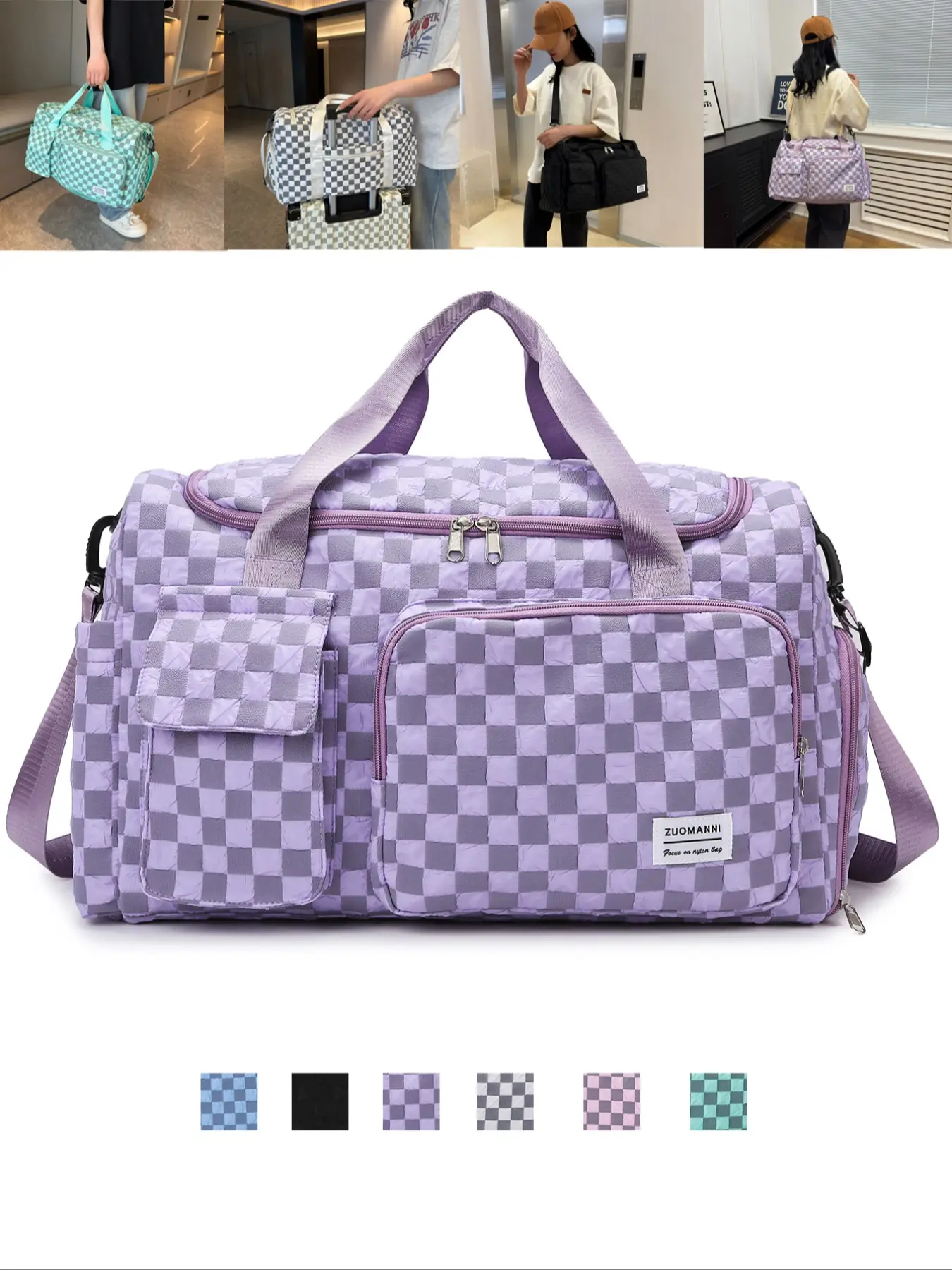 Fashion Travel Bag, Large Capacity Sports Gym Workout Bag, Sports Bags with Separate Wet and Dry Compartments, Single-Shoulder Crossbody Bag for Fitness, Yoga and Business Trips