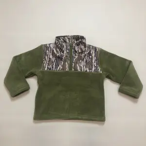 Boy Camo Pollover Winter Jacket Thick Velvet Shirt Ourdoors Hunting Clothes
