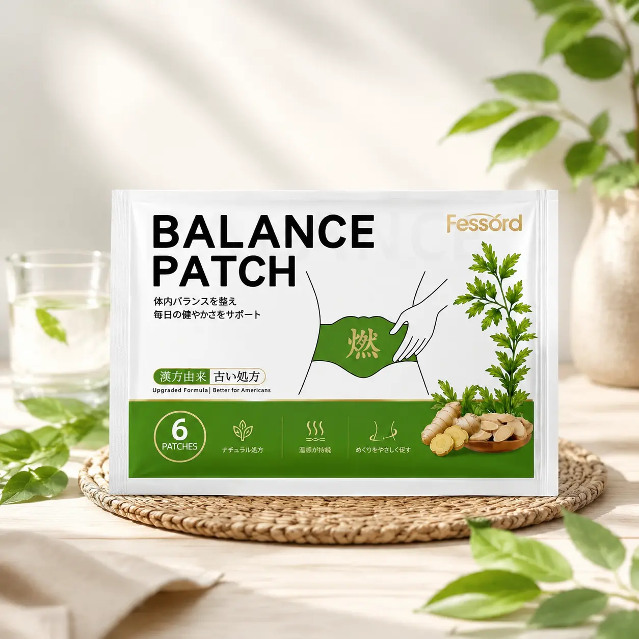 6PCS Japanese heat pad Balance Patch Abdominal heat pad, a self-adhesive long-lasting warm abdominal and body warming patch, herbal heat pad