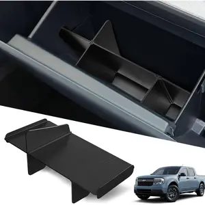 Upgrade Car Storage Organizer Fit for Ford Maverick 2026 2022-2025 Glove Box Organizers Insert Compartment Tray ABS Black Materials Dividers