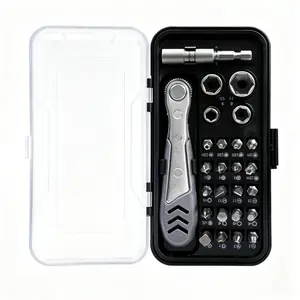 Ratcheting Screwdriver Set Screwdriver 26 In 1 RatchetWrench Set, With Rotatable Ratchet Handles Storage Case,Household Repair Tool Kits For Bike