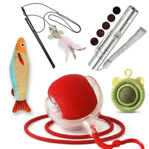 Viral Smart Cat Ball + 4 Toys! 5-in-1 Interactive Bundle with Laser & Catnip