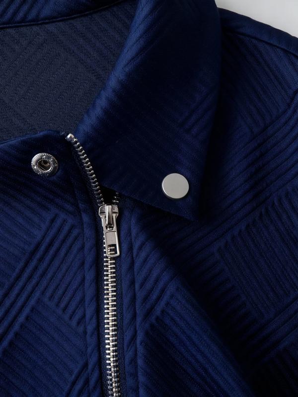 Women's plus size casual jacket, new lapel long sleeved zipper design, autumn and winter fashionable women's outerwear