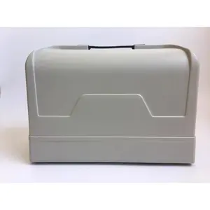 Vintage Sewing Machine Storage Box with Cover - Transformed Flying Man Bee Themed, Wooden, Lightweight, Portable Plastic Case for Sewing Supplies