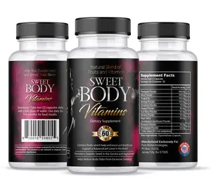 SweetBody Vitamins - Reduces Sweating and Eliminates Body Odor by Promoting a Balanced pH Level in The Body (1 Bottle - 60 Capsules)
