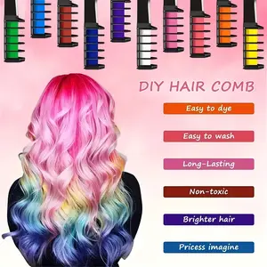 10-Color Hair Chalk Comb Set – Instant Hair Glow for TikTok Looks, Party Vibes & Cosplay Fun – Easy to Apply, Washable Temporary Hair Dye for Kids, Teens & Trendy Adults Haircare