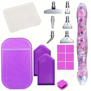 DIY Night Glow Resin Drill Pen with Metal Head Tool Accessories, Cartoon Resin Night Glow Drill Pen DIY Metal Tip Tool Set, DIY Kit Crafts, Diy Craft Supplies