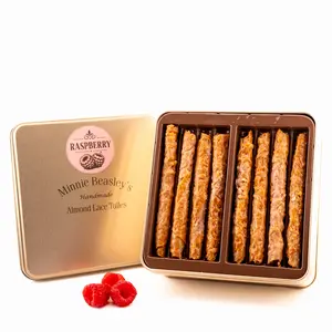 Raspberry Almond Lace Tuile Gift Tin - 24ct