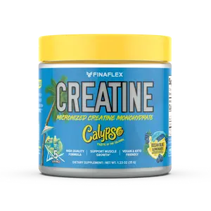 Finaflex Creatine x CALYPSO - Ocean Blue Lemonade Micronized Creatine Monohydrate Vegan Keto Friendly 5 Servings High-Quality Formula for Muscle Growth