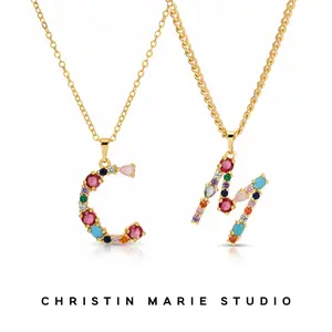 Multicolor Letter Necklace